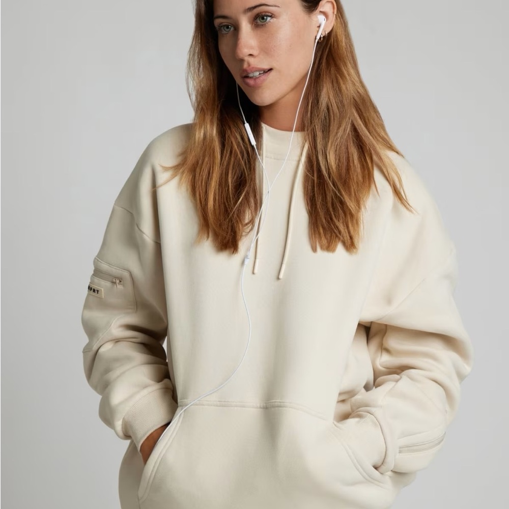 Comfrt Airplane Mode Travel Hoodie - Bone - L - NWT - Picture 2 of 8